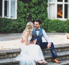 Lucy & Alex outside Abbeywood Estate